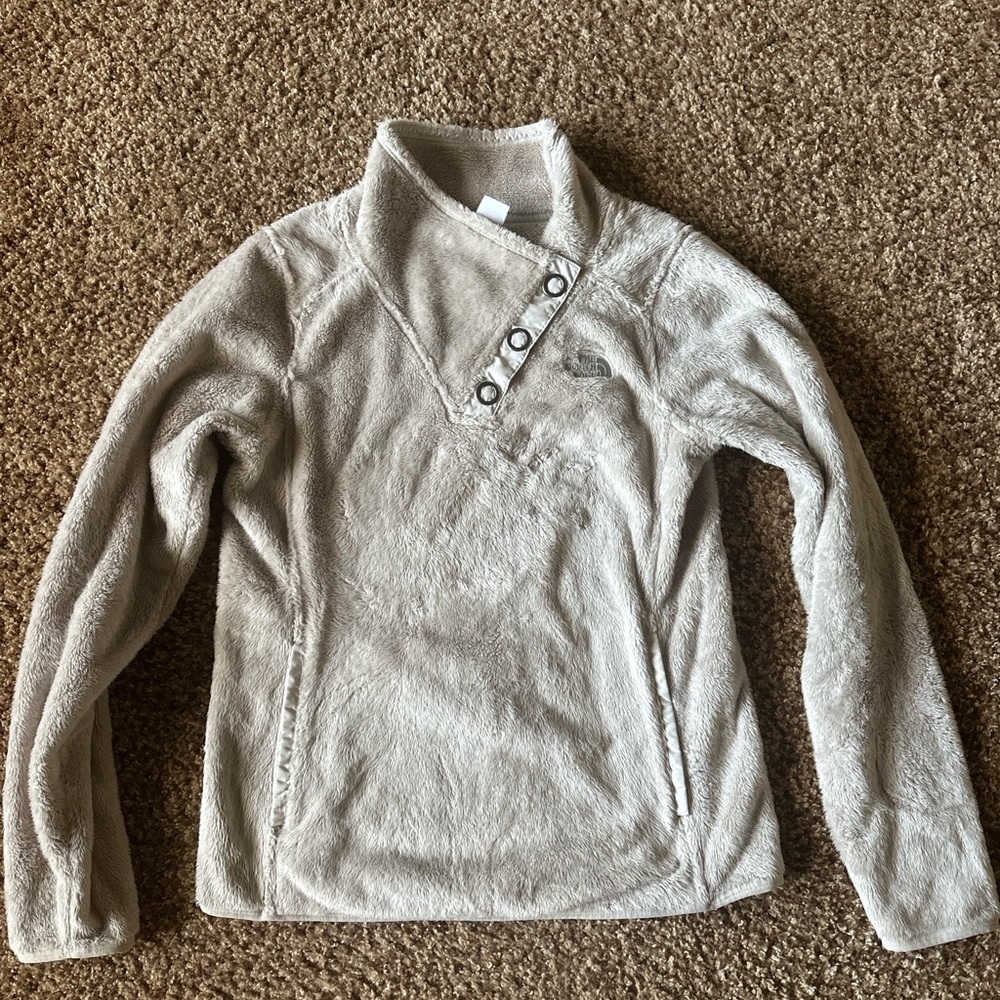The North Face Cozy Cream Pullover with Button Detail